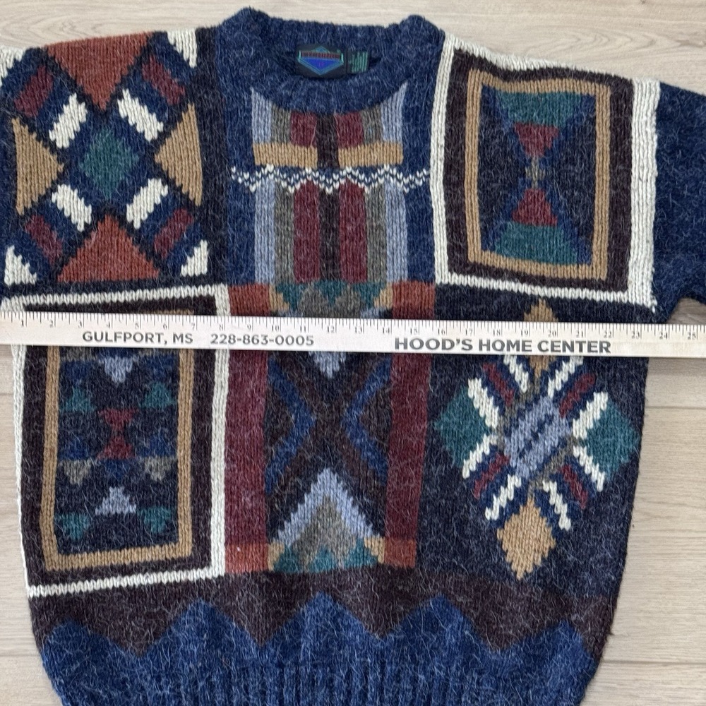VINTAGE‎ 90'S ETCHINGS COOGI/ COSBY/ HIP-HOP CHUNKY KNIT SWEATER MENS LARGE - Picture 7 of 8